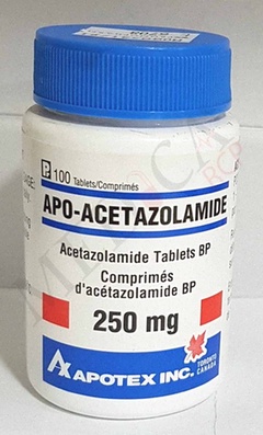 Acetazolamide comprimés et boîte