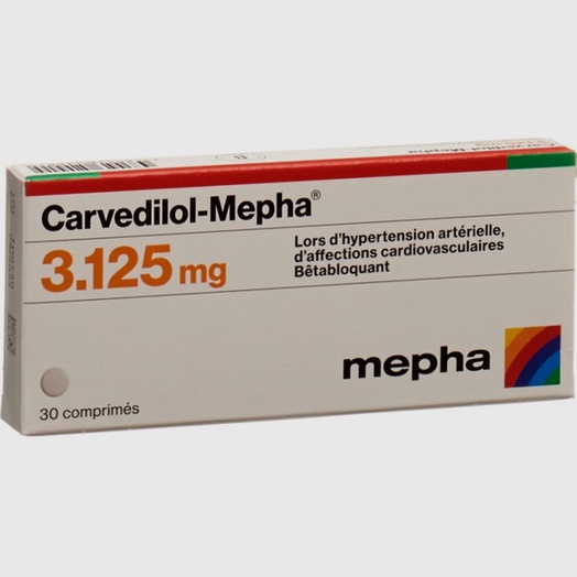 Carvedilol en comprimés - Illustration