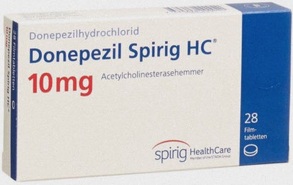 Donepezil pilule sur fond médical