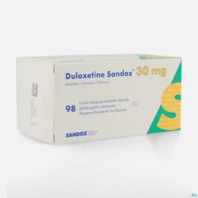 Comprimés de duloxétine et logo pharmacie en ligne