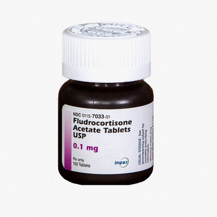 Commander Fludrocortisone - Illustration de comprimés et boîte