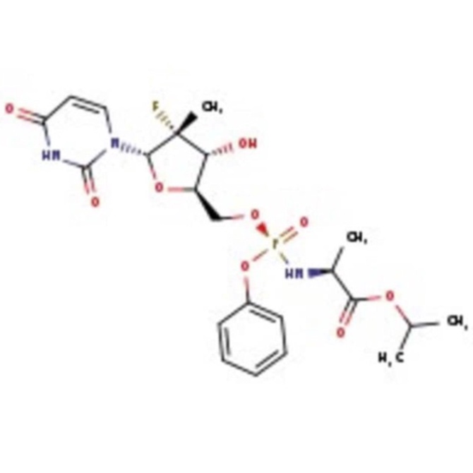 Sofosbuvir – molécule et boîte de comprimés