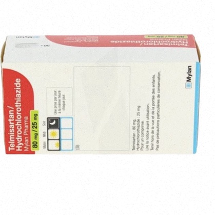 Illustration d’une boîte de Telmisartan et d’un clavier d’ordinateur pour l’achat en ligne