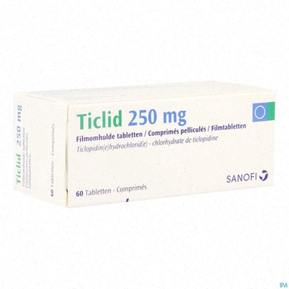 Boîte de Ticlid – Illustration Ticlopidine