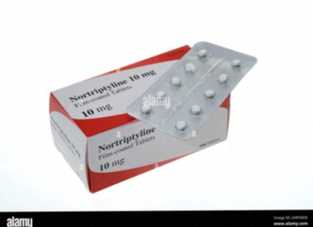 Capsules de Nortriptyline sur fond blanc