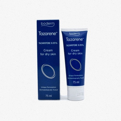 Tazarotène - Illustration de soins de la peau et tube de gel